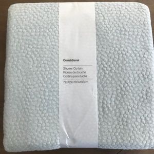 Crate & Barrel Pebble Matelasse Shower Curtain